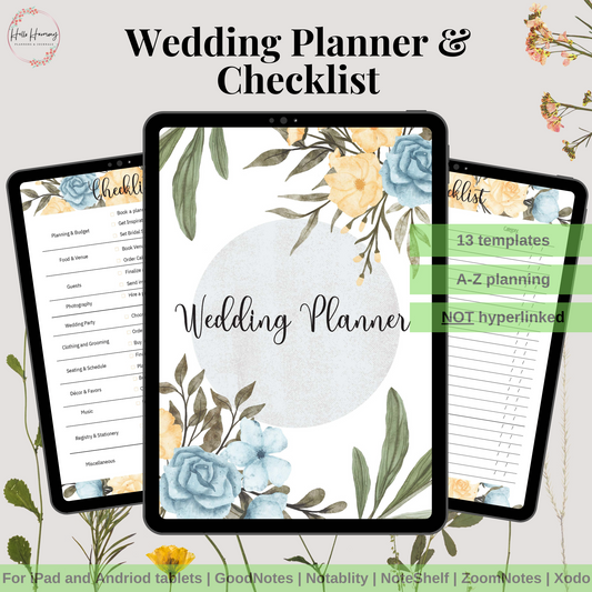 Printable Wedding Planner | 14 All-in-one Templates | Vertical