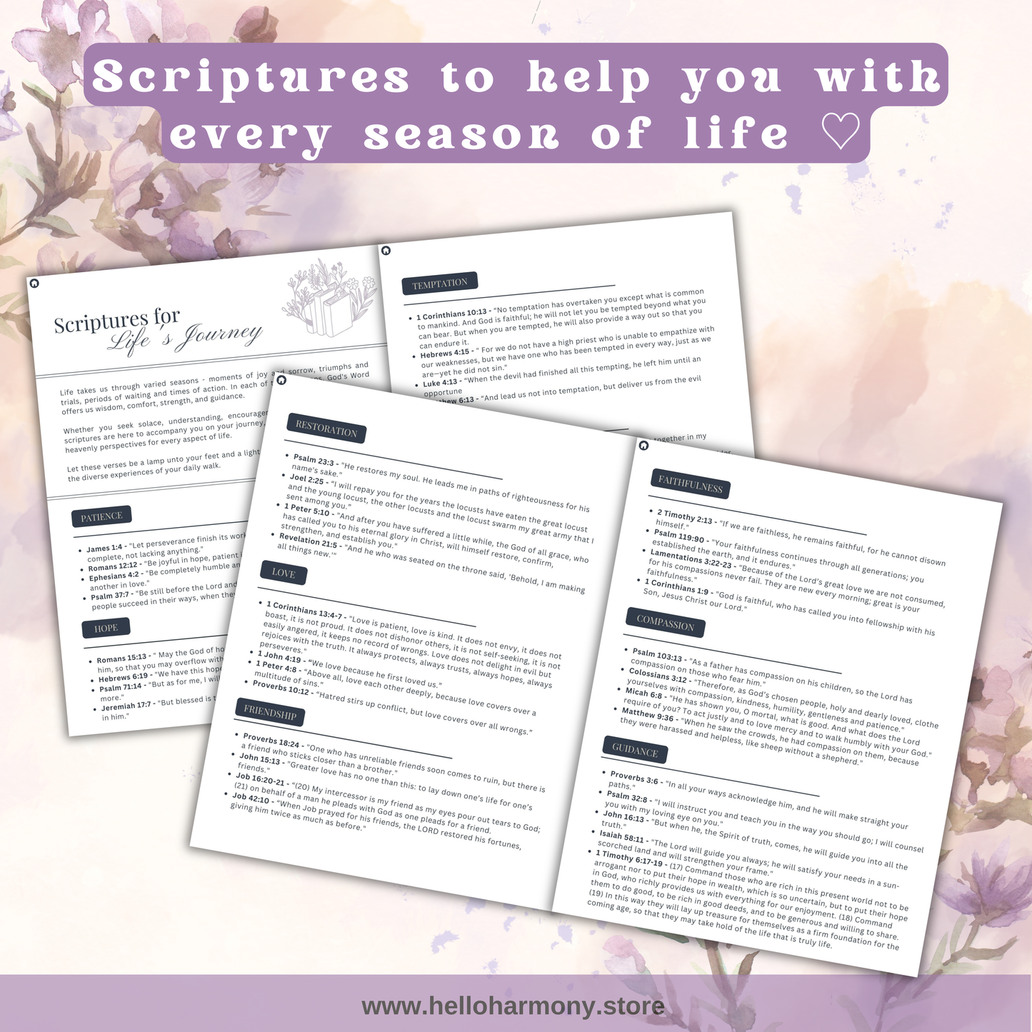 Grace in Faith Prayer Journal | 50+ Hyperlinked Pages | Digital Christian Planner | Vertical