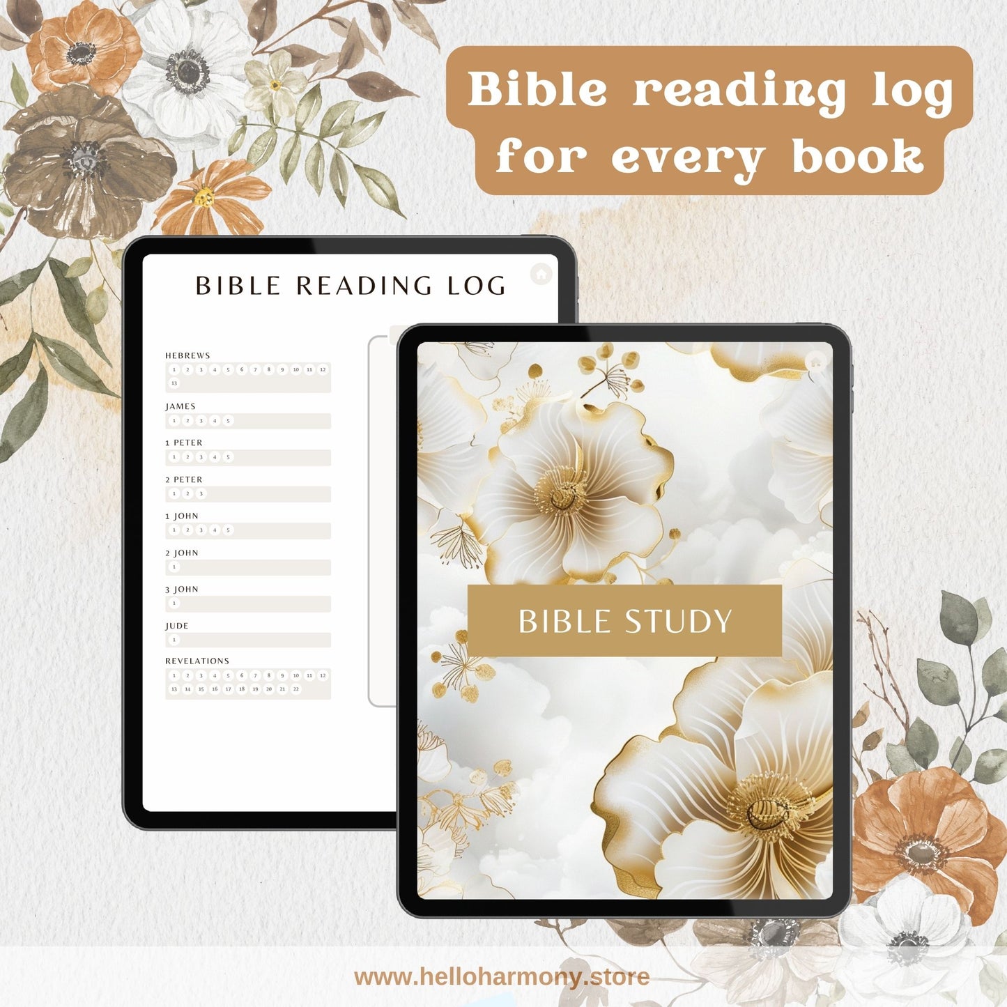 Women's Loved & Blessed Prayer/Gratitude Journal | 50+ Hyperlinked Pages | Digital Christian Planner | Vertical