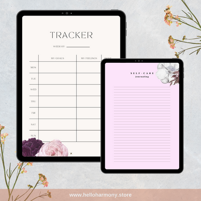 Undated Self-Improvement Journal & Planner | 12 Different Templates | Printer Friendly | Vertical